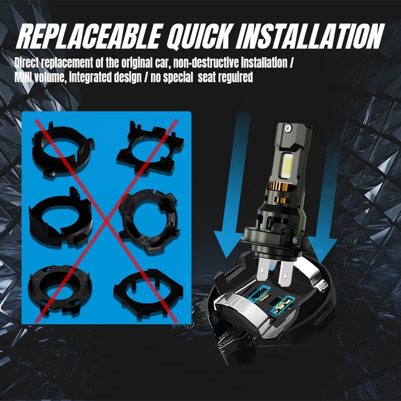 2x H4 H7 H11 H8 H16 9005 H10 9006 HB3 HB4 120 Вт Светодиодная лампа для фар Автомобильные фары