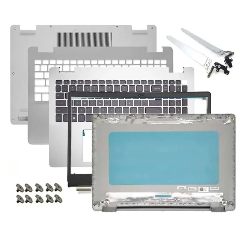Фото Для ноутбука Inspiron 3501 3505, задняя крышка ЖК-дисплея/передняя рамка/подставка для рук, клавиатура/нижняя крышка/петли, серебристые №1