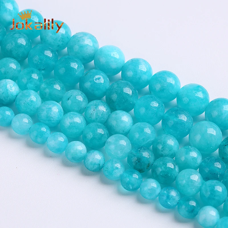 

Natural Stone Amazonite Beads Round Loose Spacer Beads For Jewelry Making DIY Bracelets Necklaces Accessories 6 8 10mm Wholesale