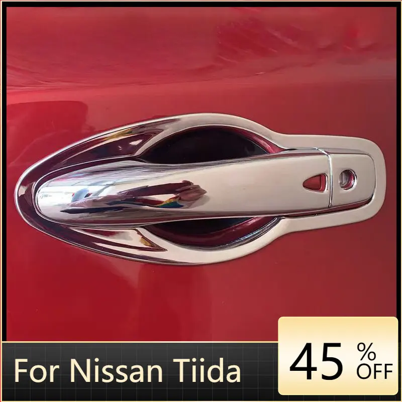 

For Nissan Tiida Car Handle Cover Door Protector Chromium Styling Exterior Parts Automobiles, Parts Accessories 2016 2017-2021