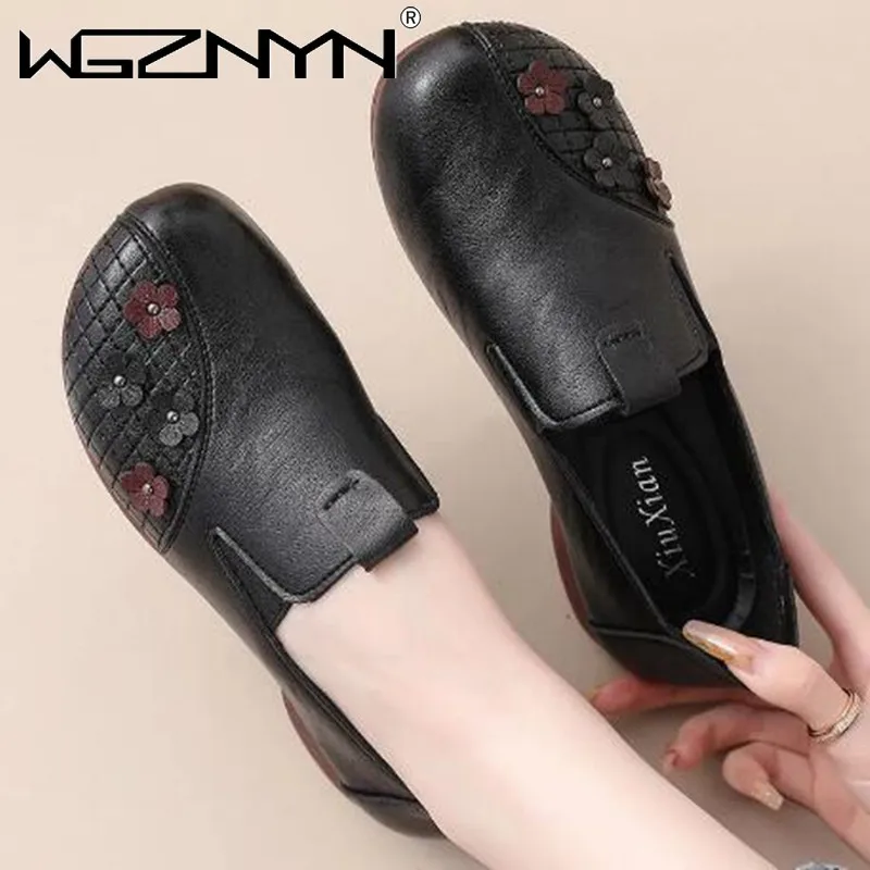

Women Fashion Sweet Soft Comfort Spring Handmade Retro Out Flat Shoes Lady Casual Summer Light Weight Ballet Dance Flats Shoes