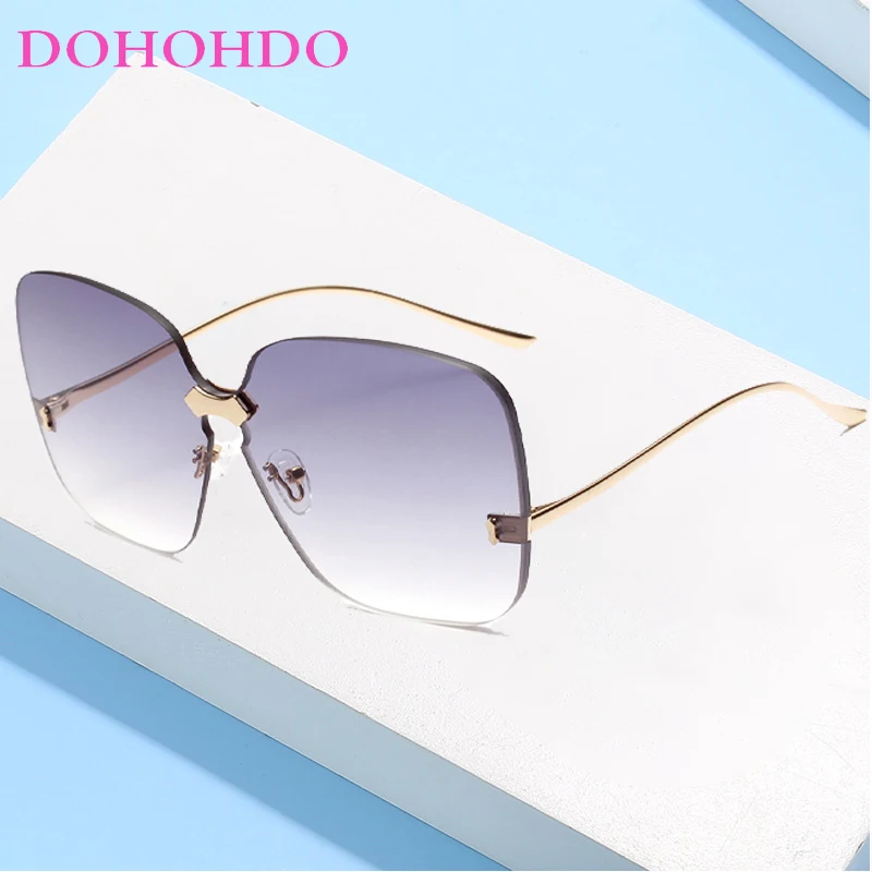 Солнечные очки DOHOHDO без оправы для мужчин и женщин роскошные солнцезащитные