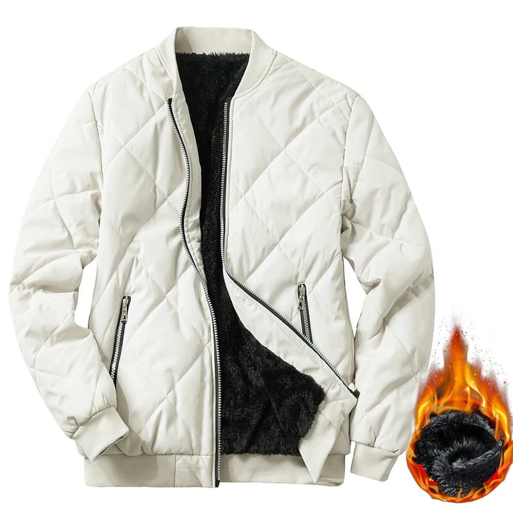 1x Winter Men's Cotton Jacket Pilot Motorcycle Bomber Safety Flight Jacket Overalls Thickened Warm Uchimura Baseball Uniform