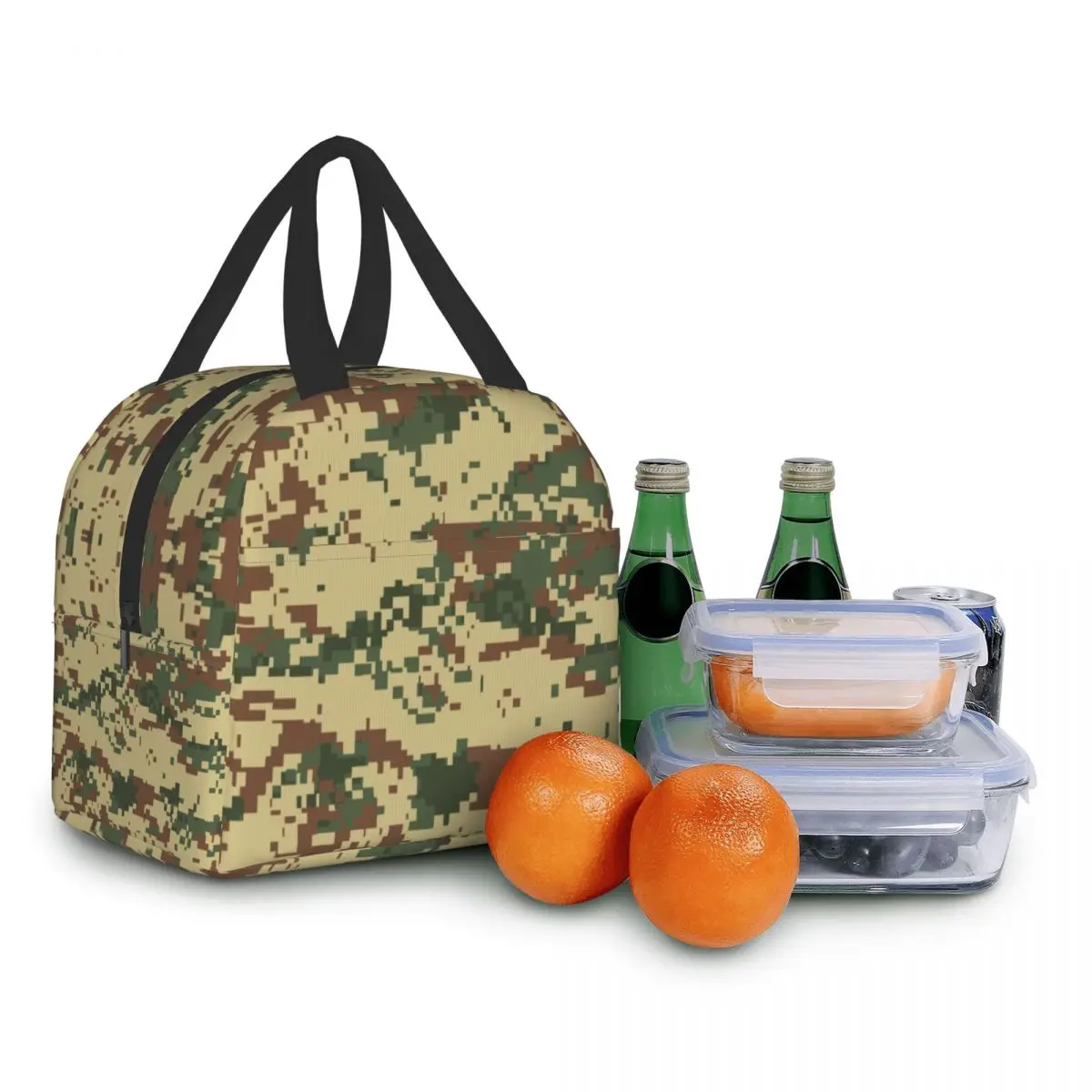 Military Camo Insulated Lunch Bag for Women Waterproof Army Camouflage Cooler Thermal Lunch Tote Office Picnic Food Bento Box images - 6
