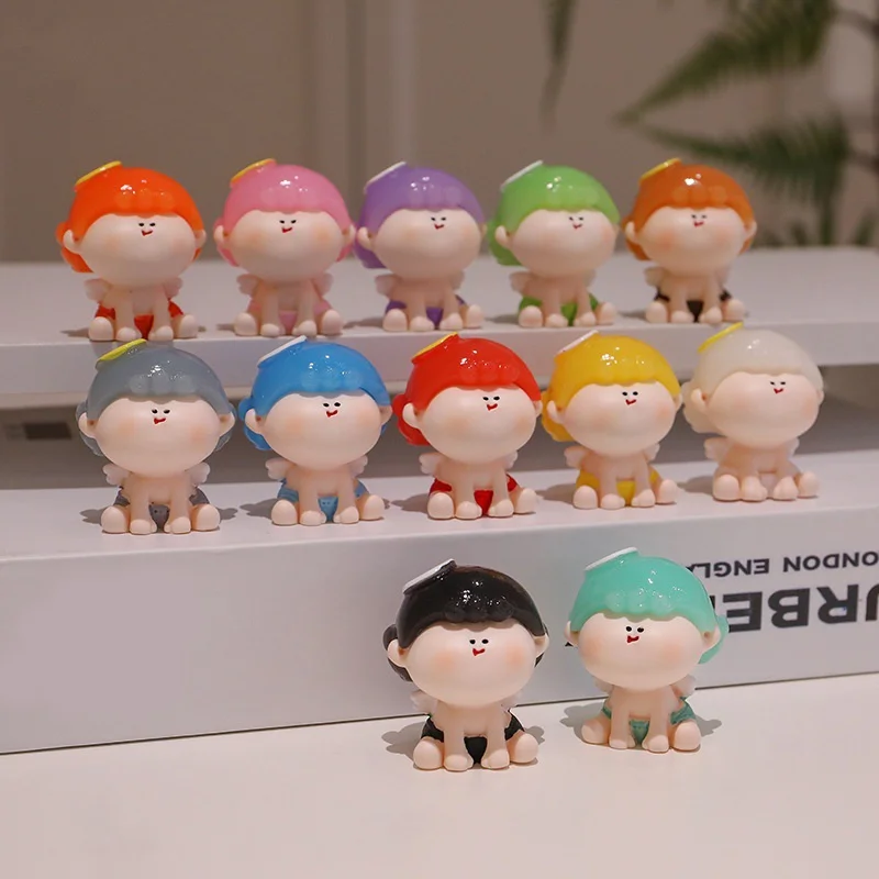 Светящийся ангел Лилит маленький орнамент из смолы милый мультяшный настольный