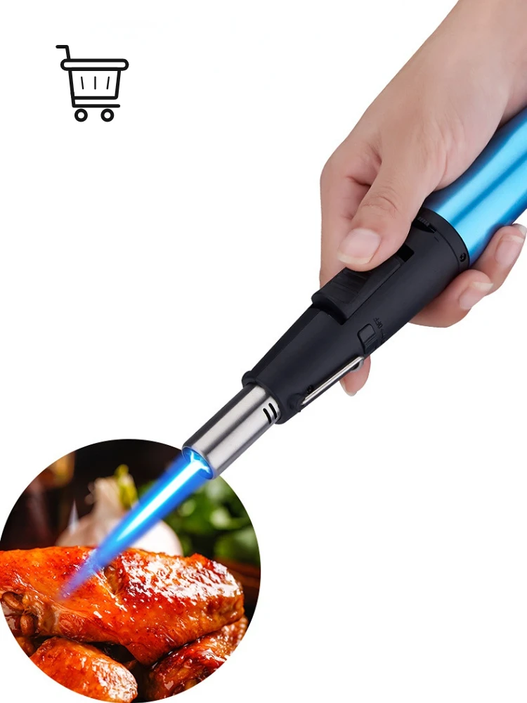Cigar Barbecue Special Lighter Light Aromatherapy Candle Windproof Inflatable Direct Fire Gun Kitchenware Gift