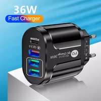 mobile phone charges pd36w qc3 0 2 4a dual usb fast charging multi port usb travel charger pd charging head for iphone 13 12
