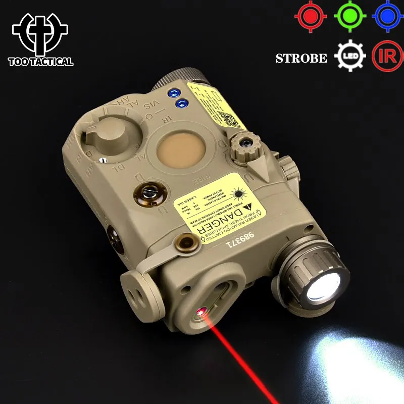 

AN/ PEQ-15 Red Green Blue Dot Laser Sight IR White Weapon Flashlight LED Strobe Light Airsoft AR15 For Military Hunting