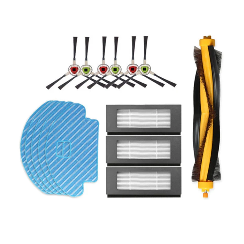 Vacuum Cleaner Roller Brush Side Brush Hepa Filter Mop Cloth for ECOVACS DEEBOT OZMO 610 Robot Vacuum Cleaner Parts Accessories