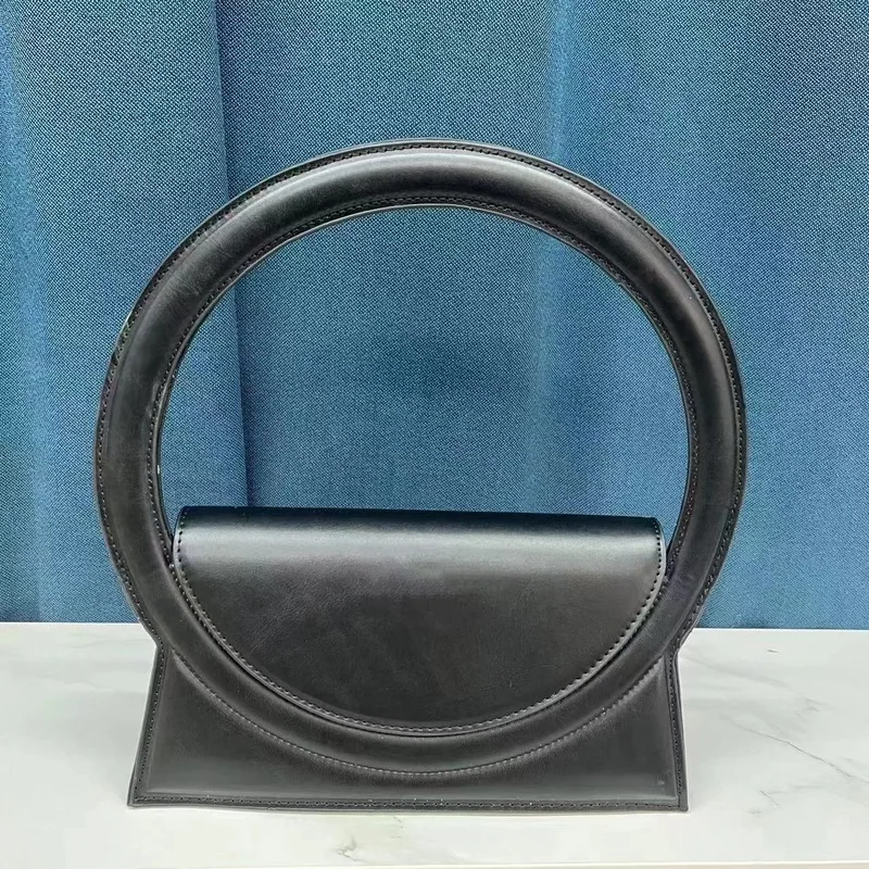 Women Bag New Fashion Circular Crossbody Bags Mobile Phone Messenger Shoulder Bag Dinner Clutch Ladies Half Moon Handbag Purse