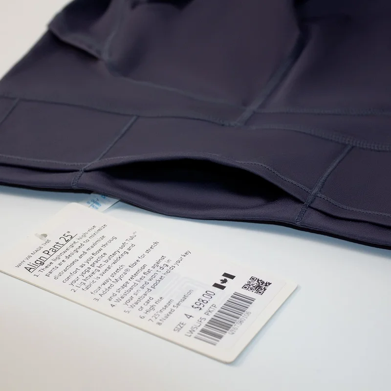 Outlets No.1 Leggings Women Align Yoga Pant Nylon High Waist Side Pockets Fitness Training Stretch Gym Workout Running Wear