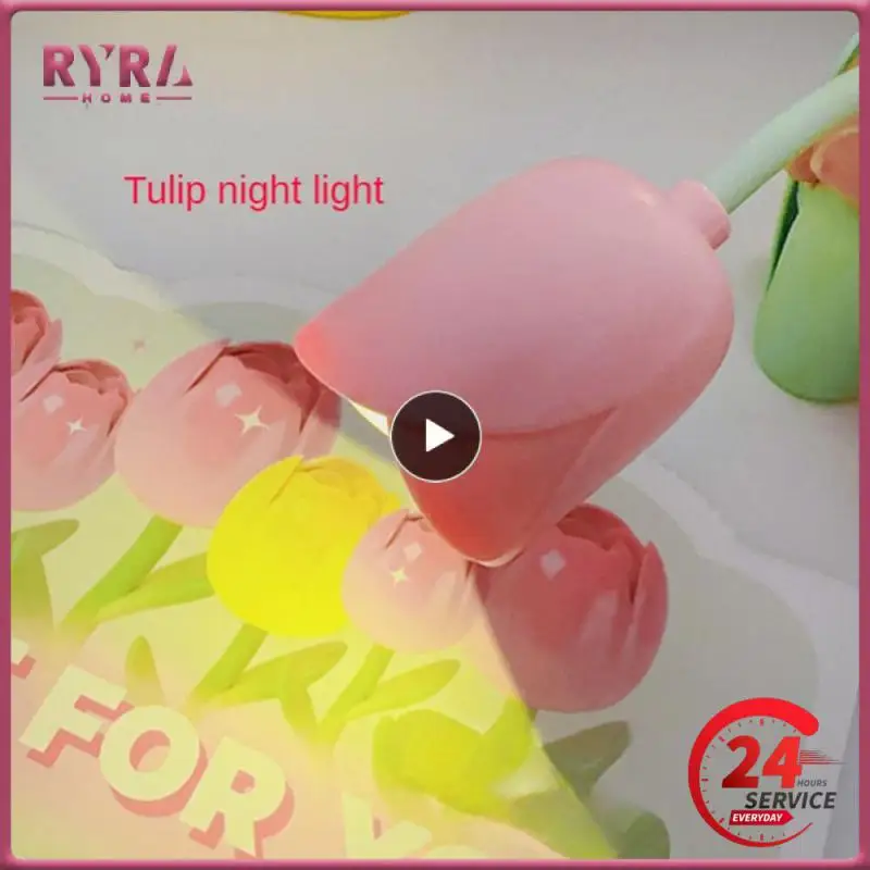 

1~10PCS Birthday Gift For Girls Charming Durable And Long-lasting Atmosphere Lamp Tulip Nightlight Girl Photo Props