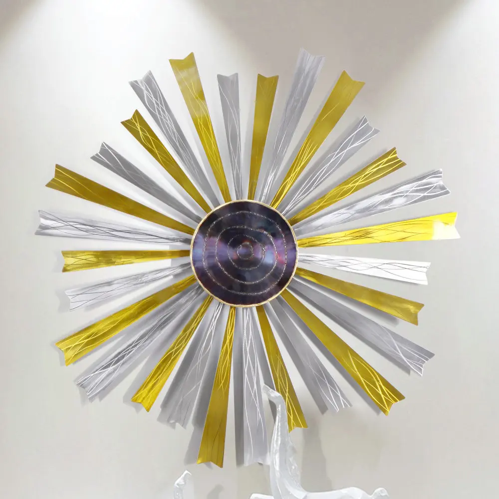 

Современная кованая железная Настенная роспись в форме солнца, поделки, искусственное оформление, домашняя спальня, настенная наклейка, украшения, Декор