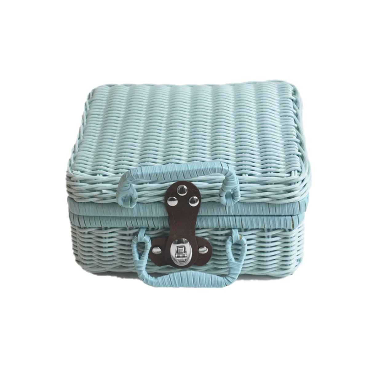 

Плетеный чемодан для пикника из искусственного ротанга в стиле ретро