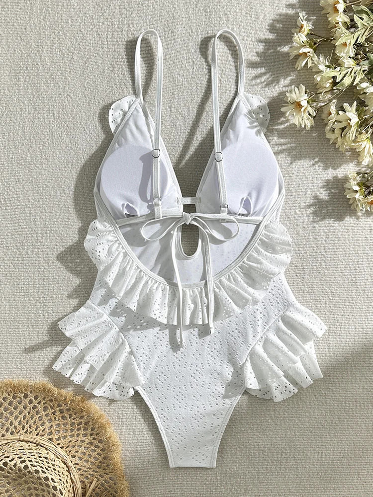 VigoCasey 2025 однотонный купальник на бретелях женский сексуальный цельный Verge