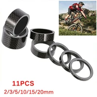 11pc carbon fiber headset fork spacers road bike handlebar washer ring front fork mtb bicycle accessories
