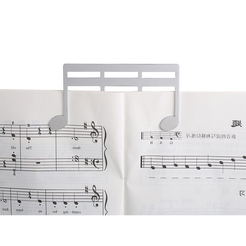 

Music Sheet Clip Metal Music Clips Note Holder Piano Sheet Song Silver/Gold/Black 4.13x2.17x0.04inch Book Page