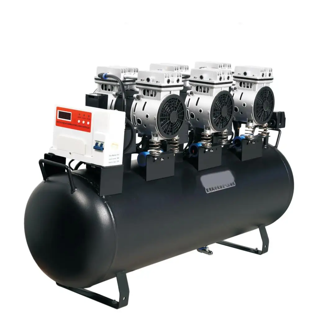 

90L one Drive Five dental uint Noiseless Oilless Dental Quiet Oil Free Air Compressor dental uint