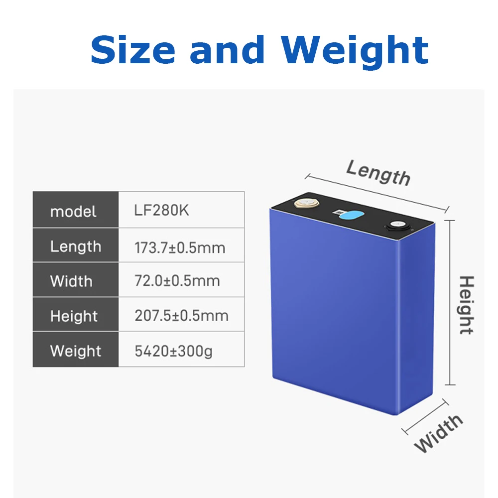 

LF280K EVE 3.2V 280Ah Lifepo4 Battery Cells with 2021 New Version 6000 Long Cyle Life Genuine QR Code Grade A