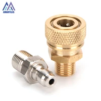 pcp high pressure male quick disconnect fittings and couplers set 18npt male plug air refilling m10x1 18bspp 4500psi 2pcsset
