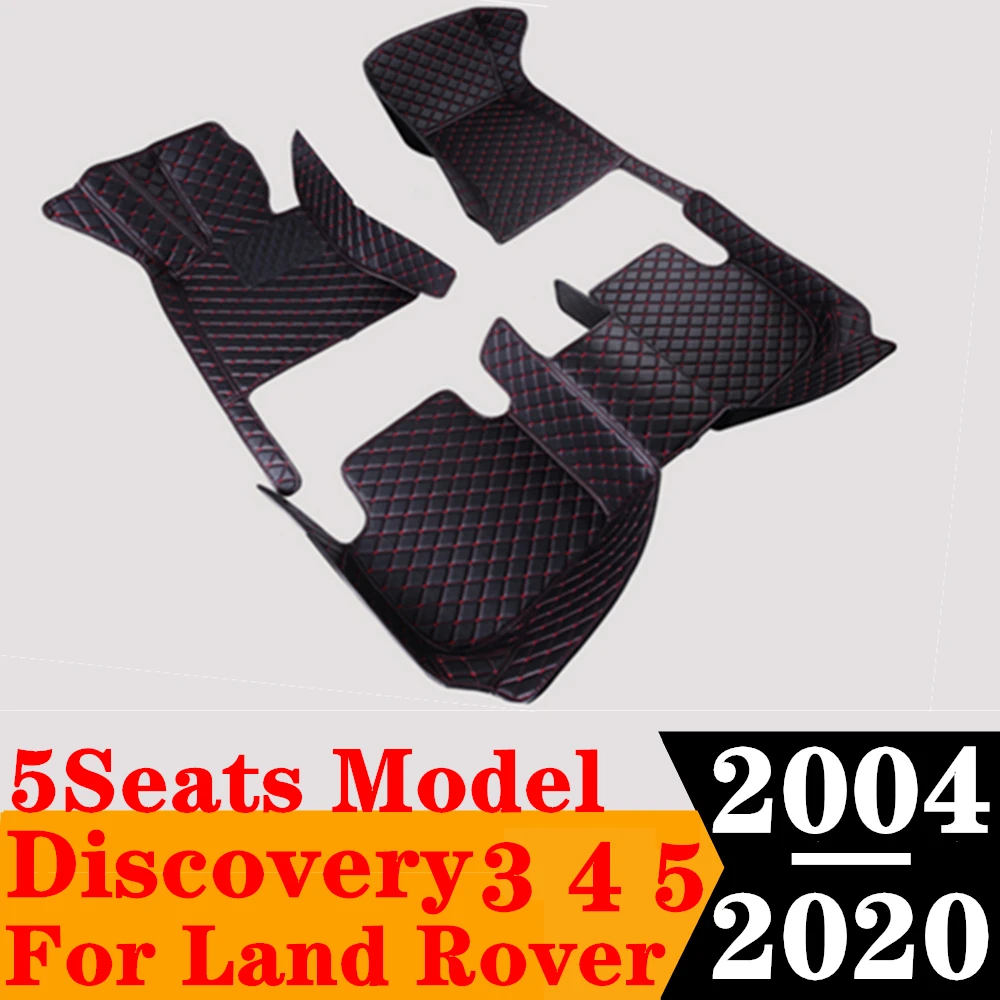 

Sinjayer, водонепроницаемые кожаные Коврики для автомобиля на заказ, передние и задние напольные коврики для Land Rover Discovery 3 LR4 LR5, 5 сидений 04-2020