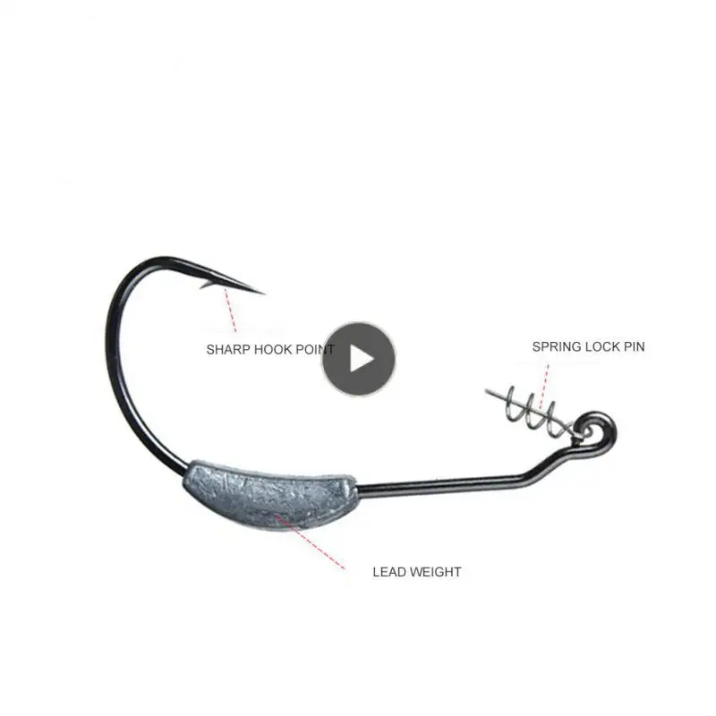 

For Soft Bait Anti-hanging Bottom Hook Freshwater Fishhook Strong Penetration Offset Fishing Hook High Tensile Strength Sharp