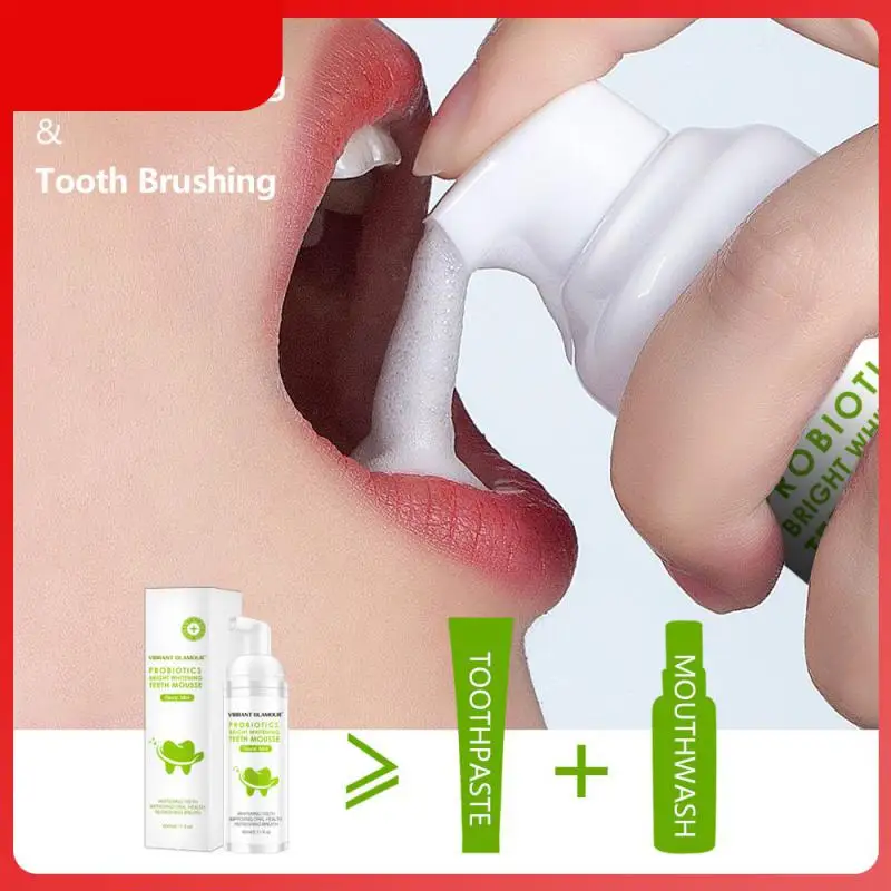 

60ml Toothpaste Tooth Whitening Mousse Mint Toothpaste Remove Plaque Stains Oral Odor Bright Teeth Fresh Breath Care Tool TSLM1