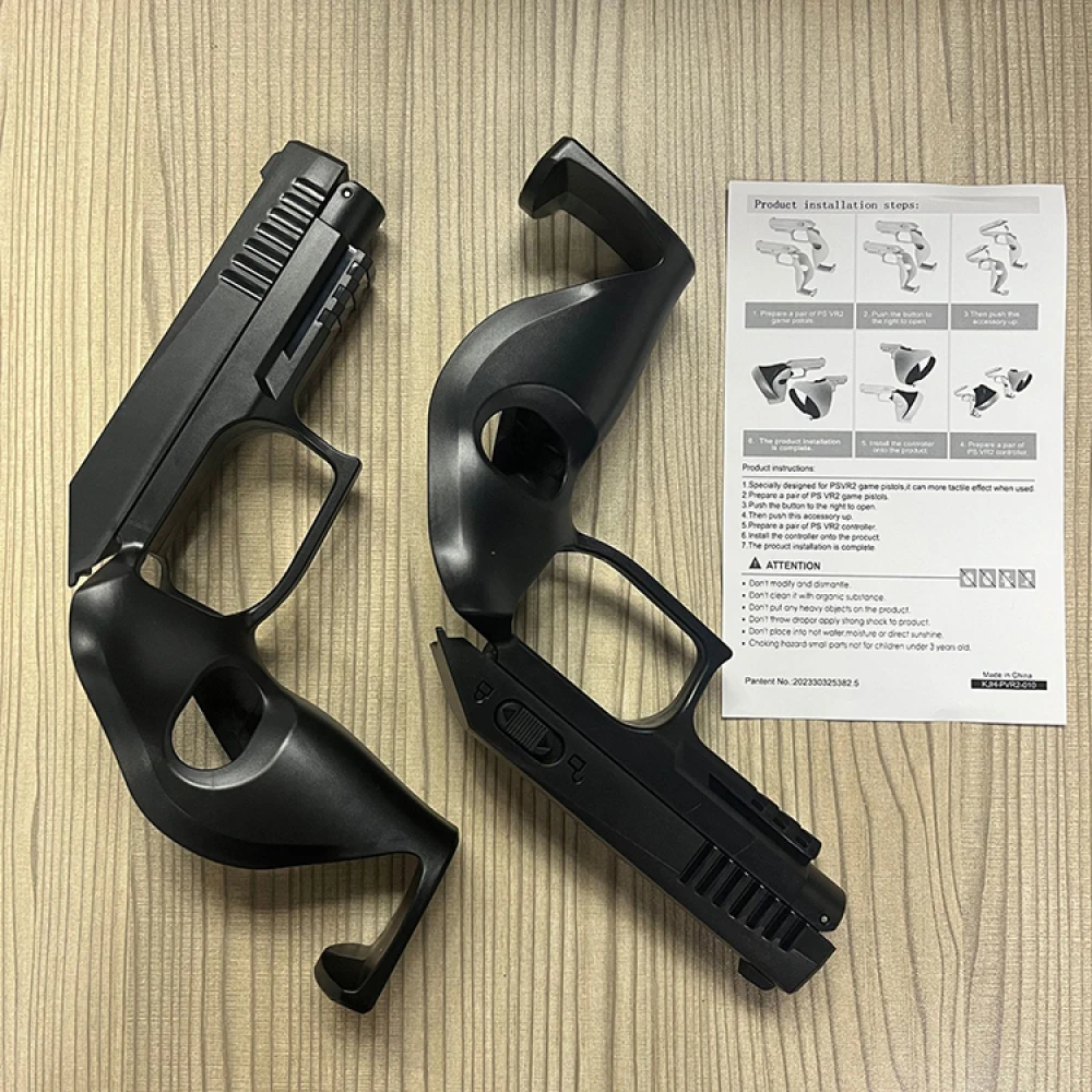 

2 Pcs 2-in-1 Gamepad Shooting Stock for PS VR2 Controller Accessories VR Game Handle Fitting Black Somatosensory Stock