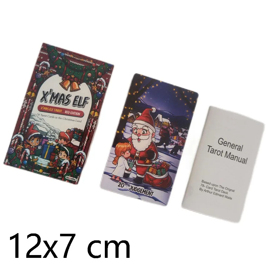 

12x7 см Рождественский эльф Таро бумажные карточные игры