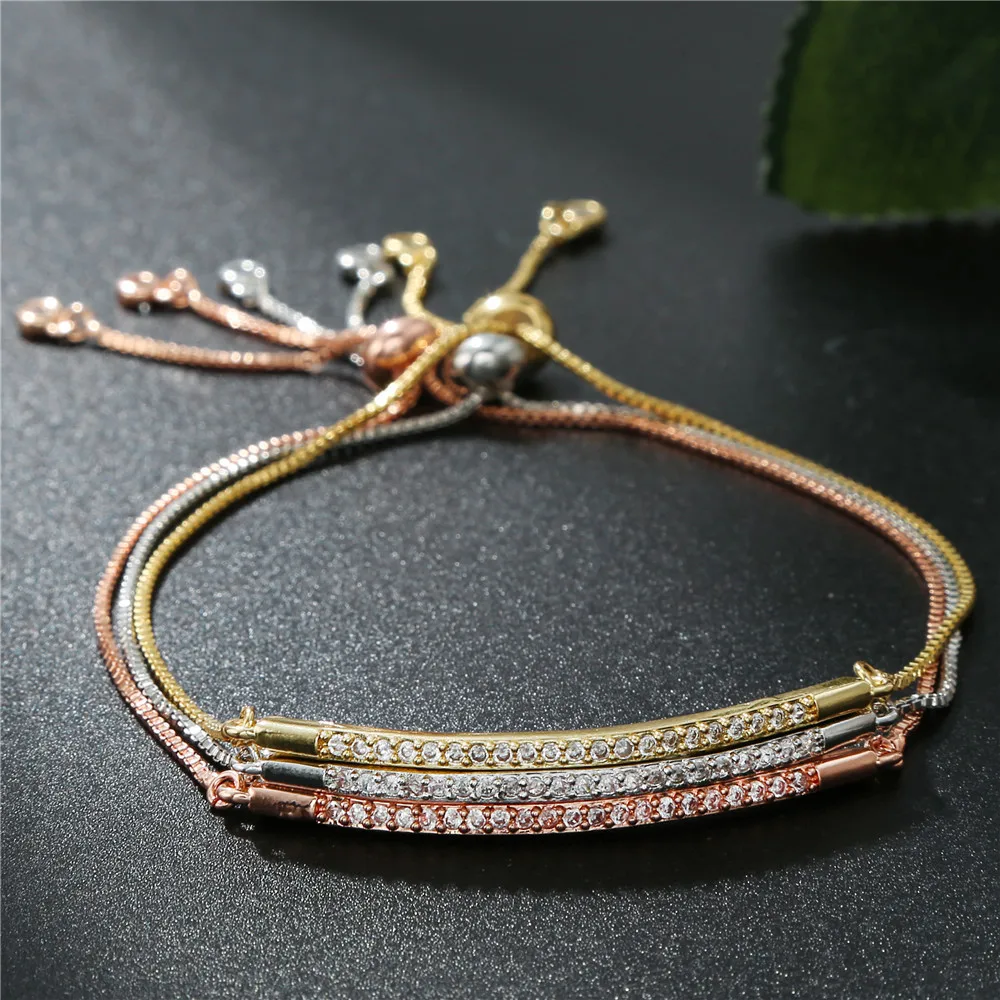 

Браслет с инкрустированным медным цирконием, женский модный регулируемый браслет с кристаллами для пар, браслет для женщин, оптовая продаж...