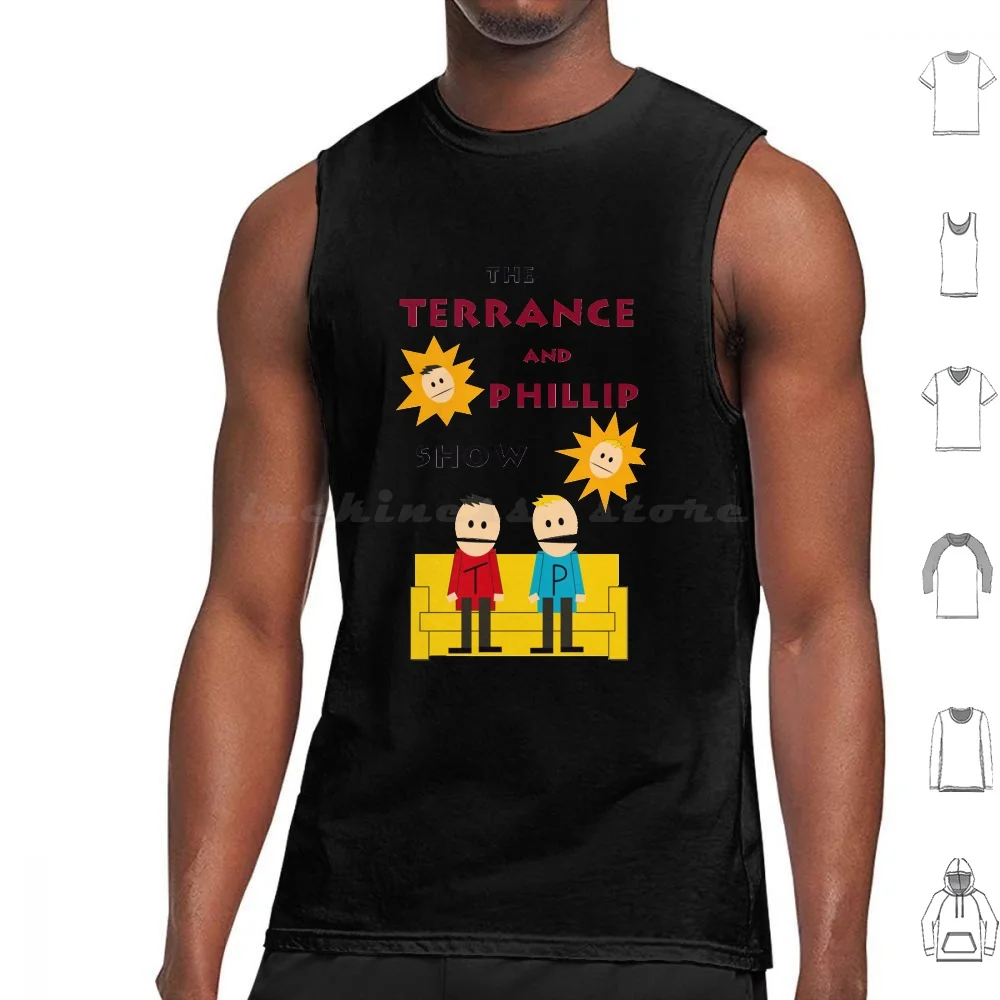 

Terrance And Phillip Tank Tops Print Cotton Terrance And Phillip