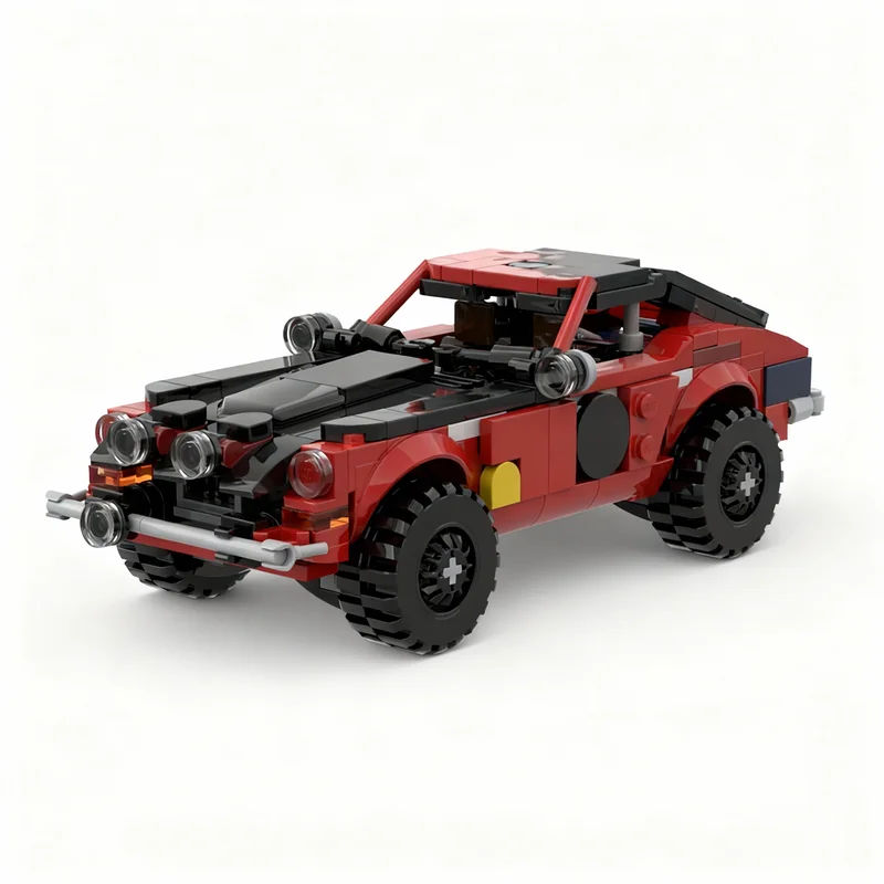 Фото 384 детали MOC Городской чемпионский суперкар 71 Datsun 240Z Safari Rally HS30, модель для самостоятельной сборки, креативный конструктор, подарок для демонстрации №1