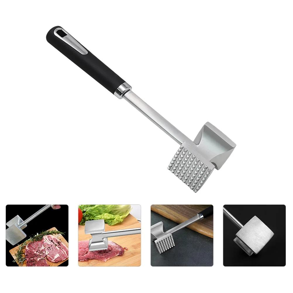 

Stainless Steel Beef Hammer Home Meat Pounder Practical Pounding Mallet Dual-Sided Nails Restaurant Steak Barbecue Accessories