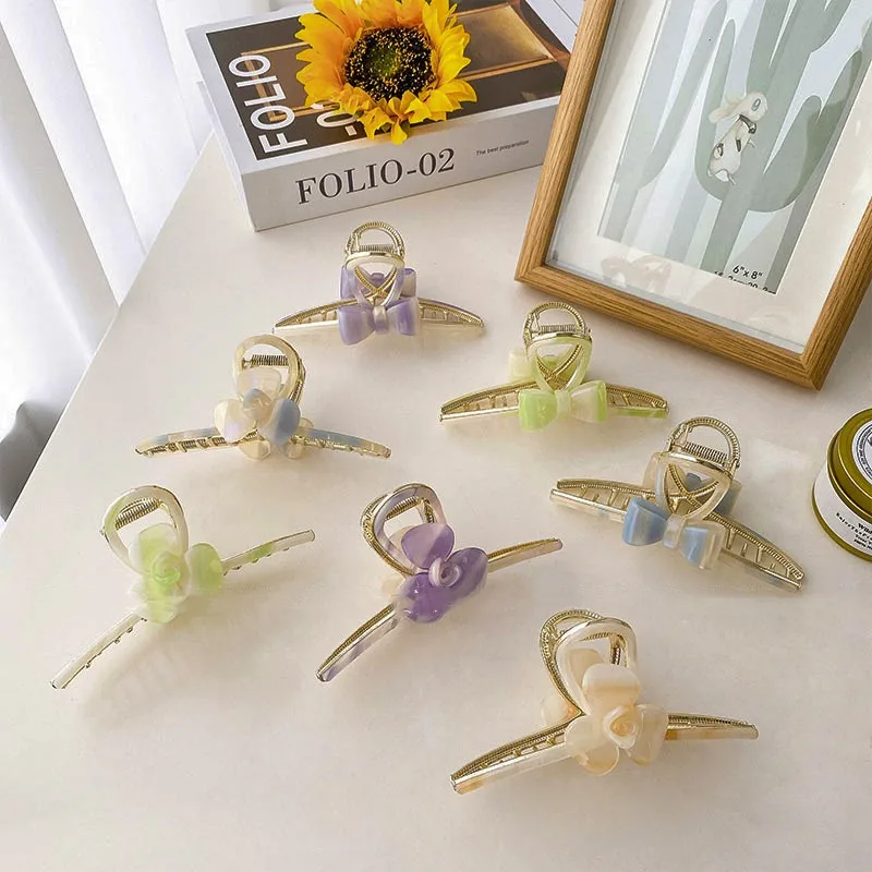 

Женская заколка для волос, с крестом и бантом