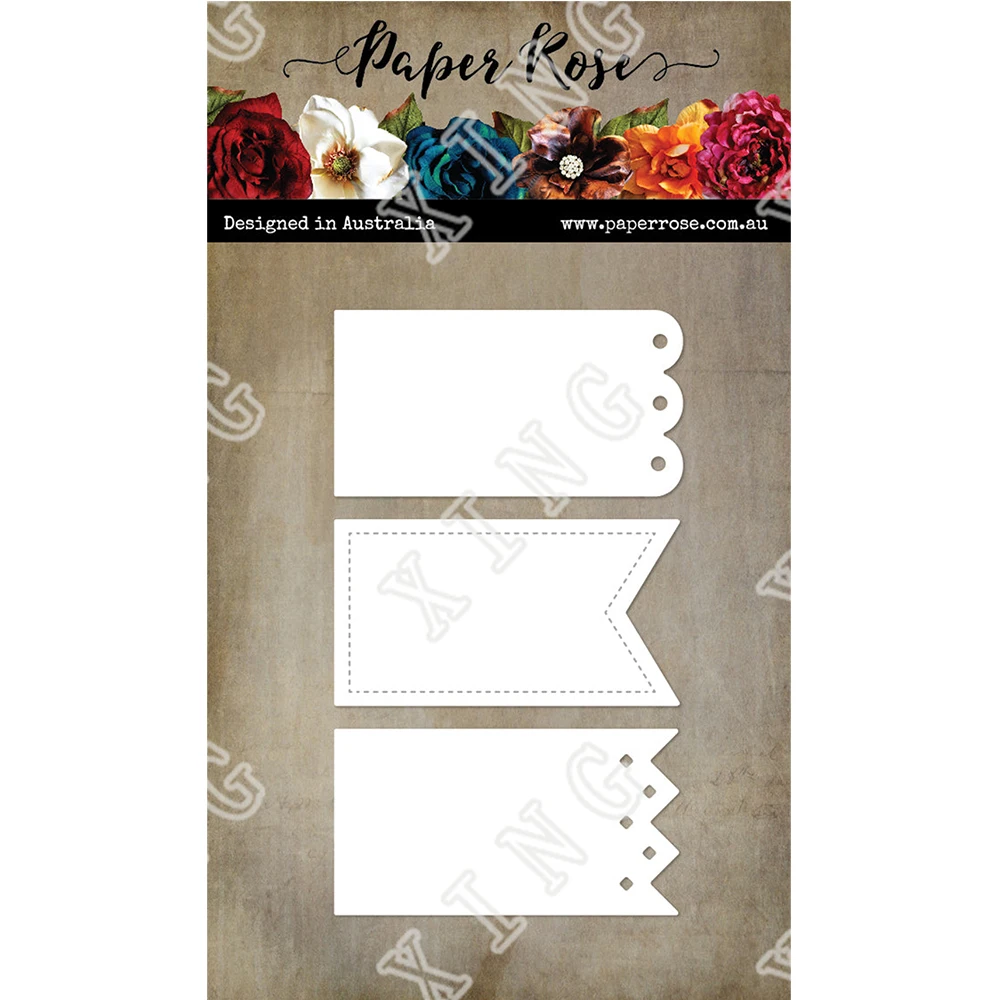 Newest Banner Trio Metal Cutting Dies Scrapbook Decorate Embossing Template Diy Gift Card Handmade Craft Knife Blade Punch Molds