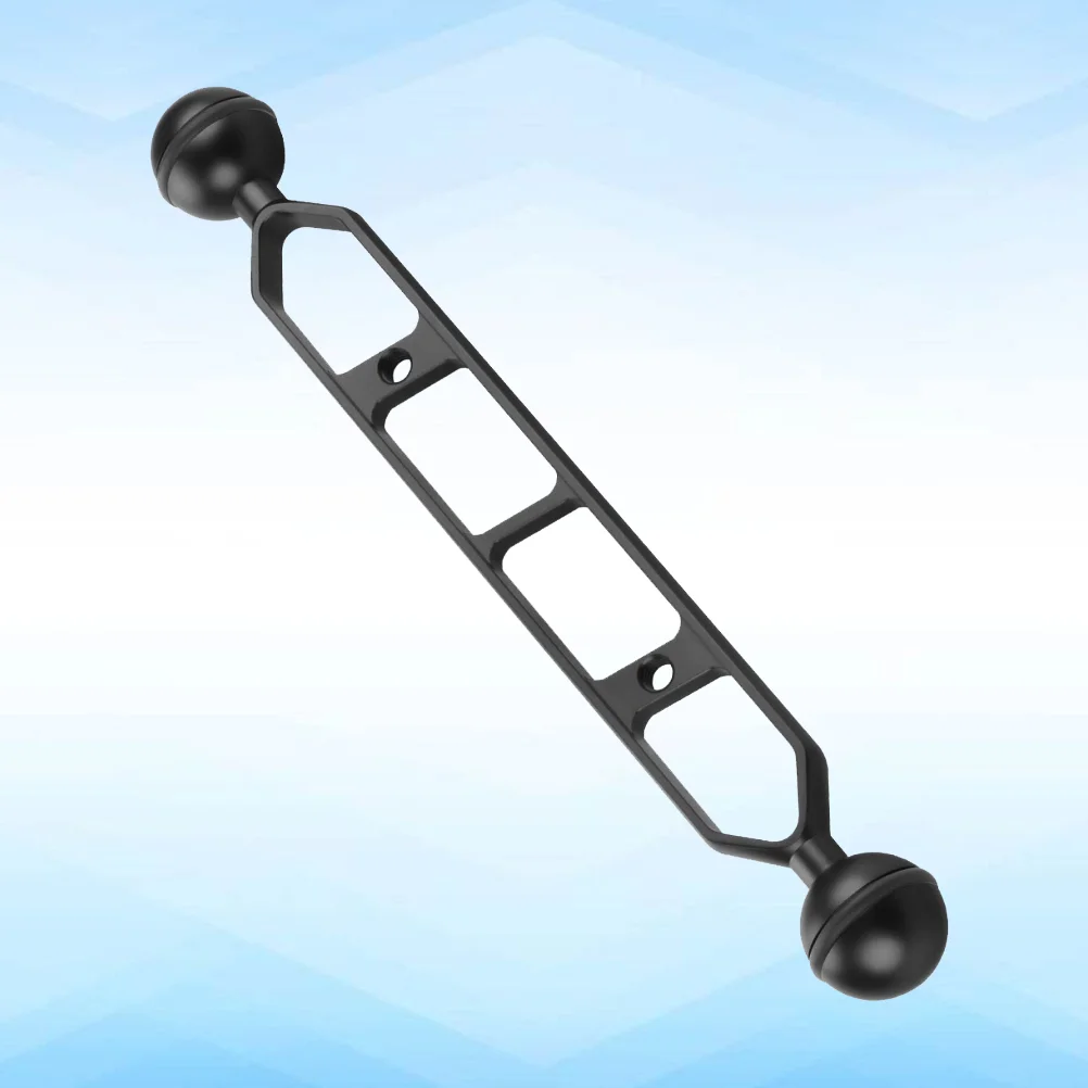 

9 Inches Ultralight CNC Aluminum Alloy Dual Balls Holder for Underwater Torch Video Black