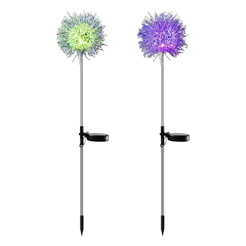 

Солнечные садовые светильники, 2 шт., солнечные Одуванчики, садовые светильники, ландшафтные светильники, IP65, водонепроницаемые, 3 режима освещения, солнечный садовый декор для