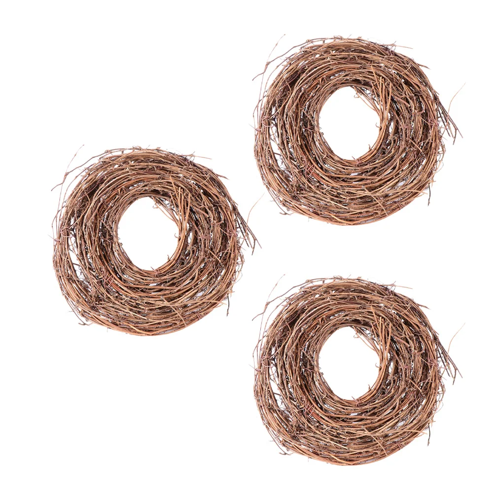 

3 Rolls Christmas Toffia Floral Garlands Decor Vine Wreath Xmas Hanging Snake Shape Rattan Natural DIY Crafts