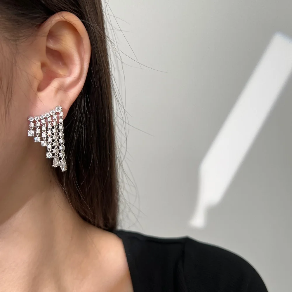 XUYUANFEN новые серьги-гвоздики из чистого серебра S925 роскошные женские серьги с