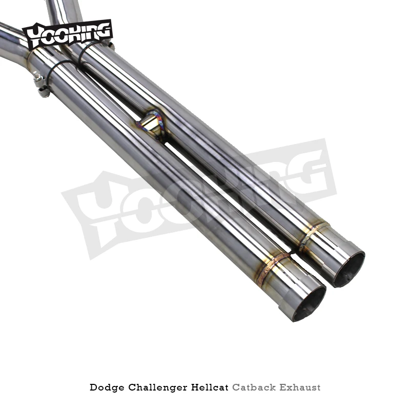Фото Выхлопная система SS304L для Dodge Challenger Hellcat Widbody SRT 6.2T 2016-2022, высококачественные вакуумные клапаны, выхлопная система Catback №5