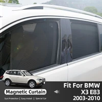 for bmw x3 e83 2003 2010 magnetic car side window sun shade curtain mesh uv protection sun visor shield auto sunshade