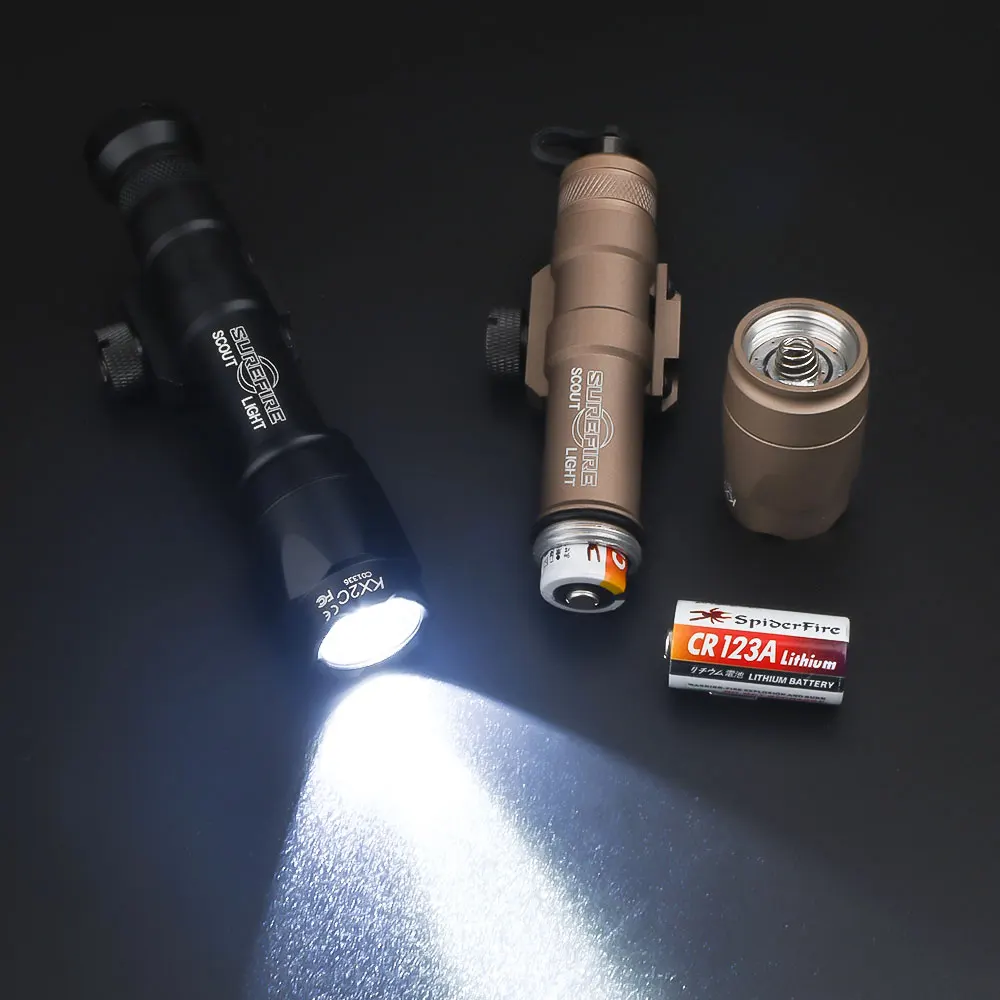 Airsoft Surefir M600 M600C Weapon Light Outdoor Hunting Tactical Rifle Scout 340lumens Flashlight Fit 20mm Picatinny Rail | Спорт и