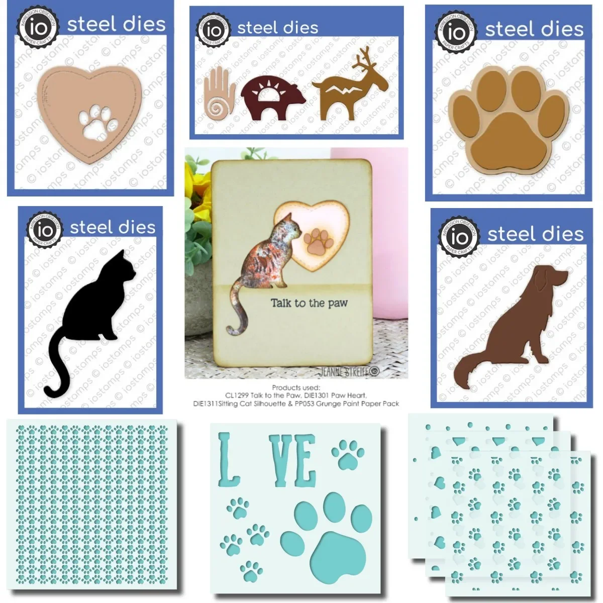 2024 New Paw Heart Animals Cats Dogs Moose Metal Cutting Dies For DIY Decorating Scrapbook Paper Card Album Craft Cut Die