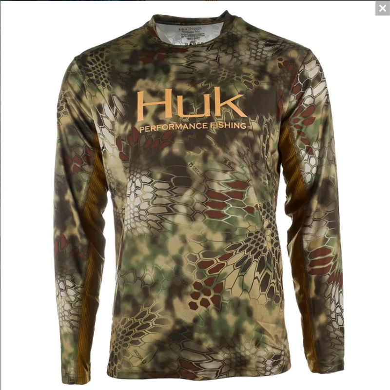 

Huk men's long-sleeved T-shirt outdoor fishing shirt casual all-match top riding mountain downhill suit quick-drying sweatshirt