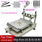 Паяльная паста, принтер ZB3040H, ручной Высокоточный шелкографический принтер, печатная машина с красным клеем, размер печати 250x400 мм