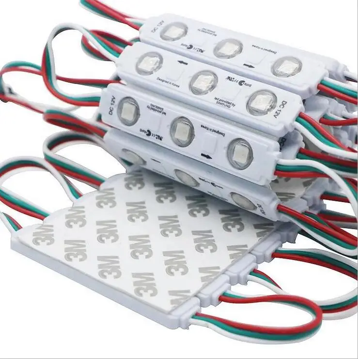 

3 светодиода s 5050 SMD RGB светодиодный пиксельный модуль водонепроницаемый WS2811 USC1903 IC 12 В постоянного тока рекламный свет, светильник ная подсве...