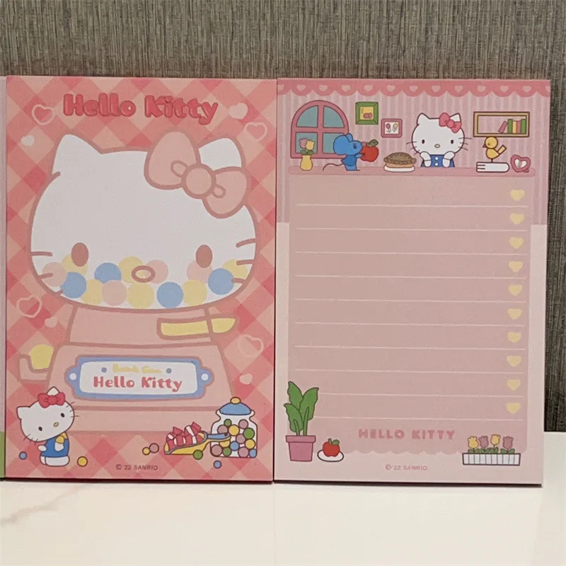 

Kawaii Cute Sanrio Hellokitty Note Memorandum Cohesionless Record Leave A Message Study Utility Portable Cartoon Gift For Girls