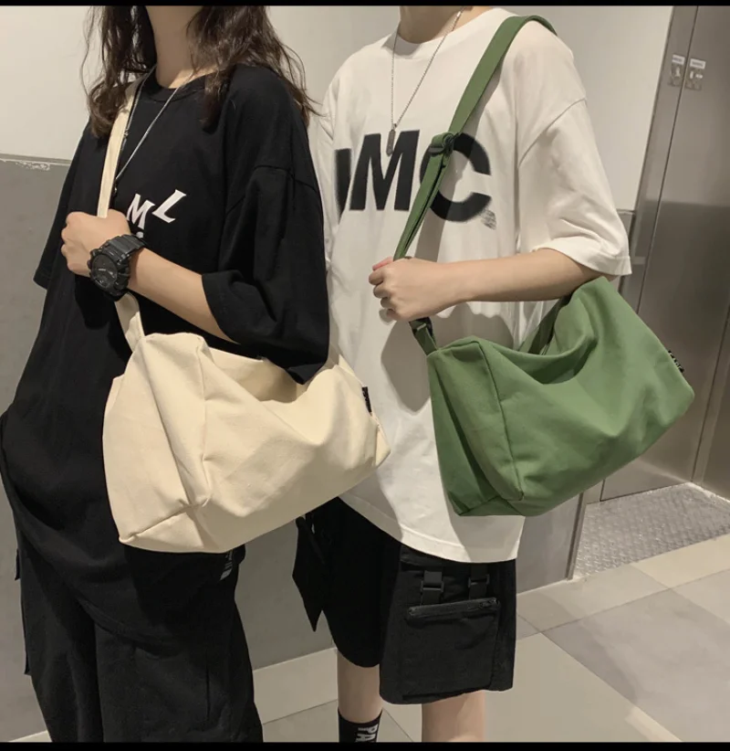 

2022 Shoulder Bag Women Shopper Canvas Tote Bag Female Solid Simple Large Capacity Crossbody Bags Women Designer Handbags