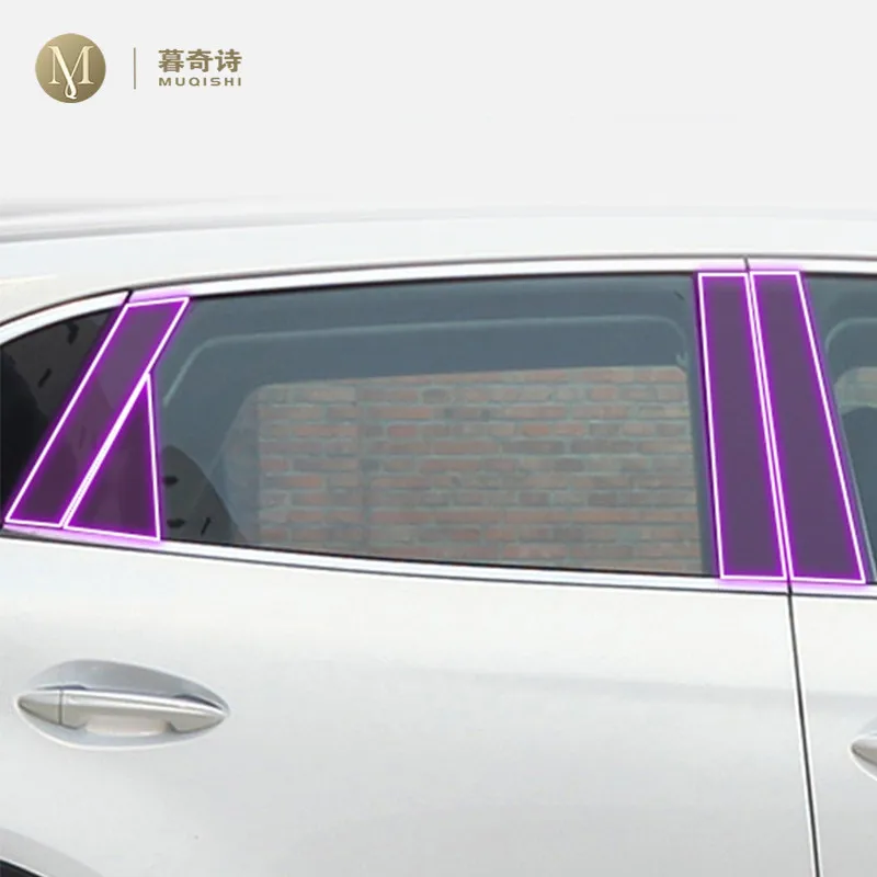 

For Red Banner HS5 2019-2023Car Exterior Body film B C Window pillar Scratch prevention Repair membrane TPU PPF Film Accessories