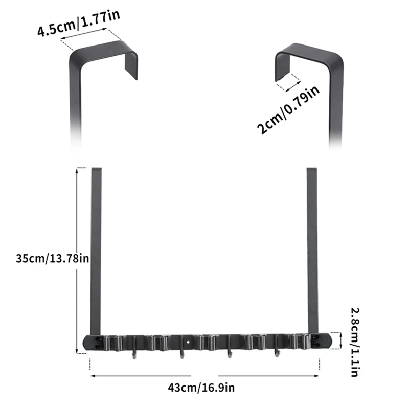 Держатель для метлы на дверь держатель и швабры с 2 крючками вешалка органайзер